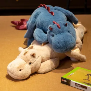 Peluche drago carino animale di peluche morbido cuscino lungo da sonno regalo per bambini