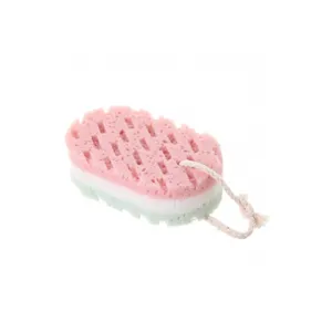 Three-color watermelon bath sponge for gentle body exfoliation and daily shower use.