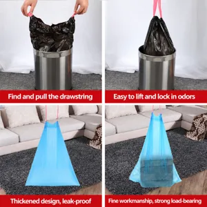 bolsa de basura con cordon bolsas plasticas gruesas y resistentes para uso en cocina