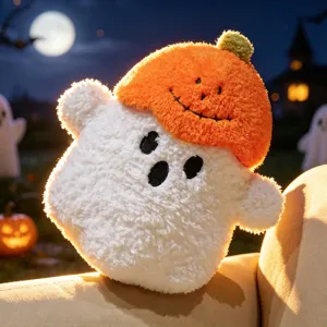 Halloween Pumpkin Ghost Plush Toy Cute Stuffed Animal Pillow Soft Cushion Home Decor Gift