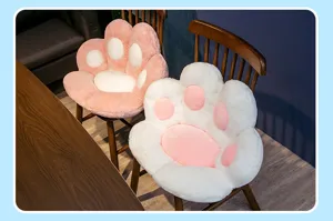 Plüsch Katzenpfote Sitzkissen für Gaming Stuhl,weiche Bärenpfote Stuhlauflage Heimkombination