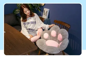 Gemütliches Plüsch Katzenpfote Stuhlkissen weiches Sitzkissen für Büro Gaming Stuhl