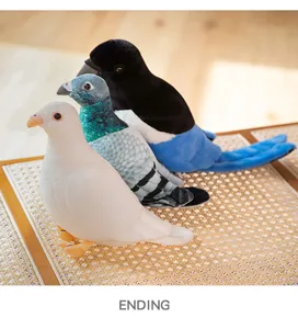 Realistic bird plush toy simulation pigeon doll cute fluffy animal stuffed toy home decor