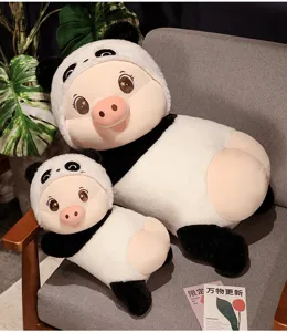 Lindo peluche de cerdo panda almohada de peluche suave animal de peluche muñeca para niños