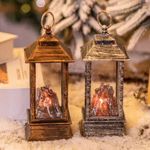 Lanternes LED décoratives vintage avec simulation de feu de charbon pour une ambiance chaleureuse