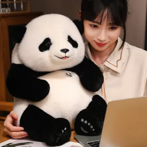 Giant Panda Plush Toy Cute Stuffed Animal Soft Hugging Pillow Cartoon Doll Simulation Animal Toy Birthday Gift For Kids Girls