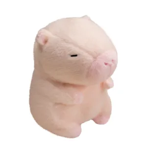 Cute glowing capybara LED plush toy doll, soft stuffed animal gift for kids and home decor.