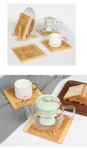 Bambus hohle Tischset Hitzeisoliermatte Untersetzer Set für Küche Esstisch Hausgebrauch.