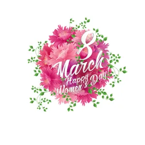 Adesivo floreale rosa decorativo 8 marzo festa della donna per decorazione vetrine
