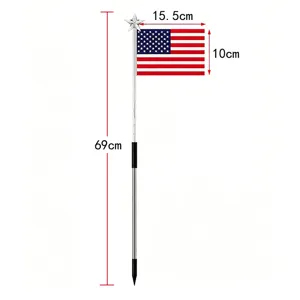 Solarbetriebene US-Flagge Gartenstecker für die Dekoration zum Unabhängigkeitstag