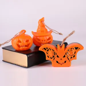 Halloween LED pumpkin and bat light set for festive party decoration