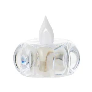 Crystal clear pumpkin-shaped LED tea light candle for romantic atmosphere decor