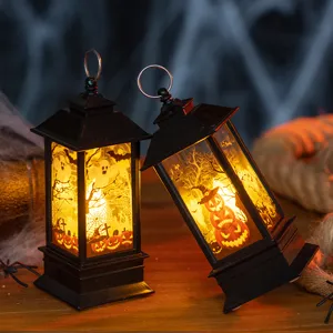 Lanterne di Halloween vintage con motivi di zucca e fantasmi per decorazioni casa