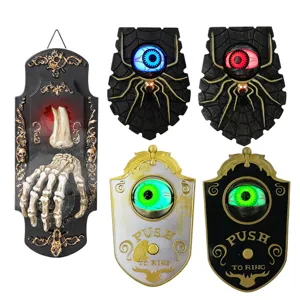 Timbre de Halloween aterrador con ojo móvil para decoración de casas encantadas