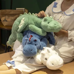 Simpatico peluche dinosauro cuscino lungo abbraccio morbido drago bambola regalo bambini