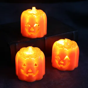 Stimmungsvolle Halloween Kürbis LED Lichter mit warmem Glanz für schaurige Party Deko