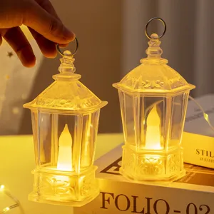 Vintage stijl LED kristallen lantaarn kaars nachtlampje voor slaapkamer sfeer