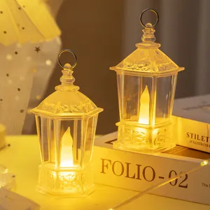 Vintage LED-kristallen lantaarn kaars nachtlampje voor warme slaapkamer sfeer