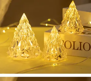 Warm leuchtende Kristall-Eisberg-Nachtlichter für Nachttisch-Atmosphärendekoration.