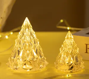 Elegantes Kristall-Eisberg-Nachtlicht mit warmem Leuchten für kreative Nachttisch-Dekoration