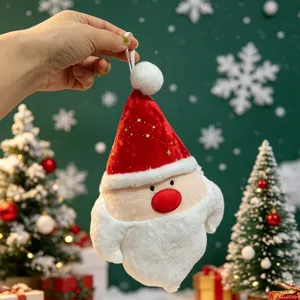 Süßer Weihnachtsmann Plüsch Anhänger Dekoration für Weihnachtsbaum und festliche Geschenke.