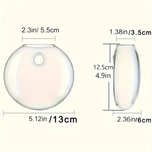 Kreative wandbehang Glas Vase flach rund Hydrokultur Pflanze Behälter für Heim Dekor