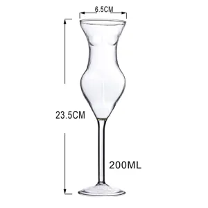 Kreatives Kristallglas menschlicher Koerper Rotwein Glas Kelch 200ml Bar Party Trinkglas
