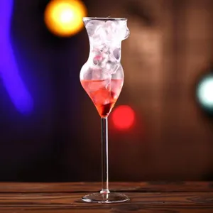 Kreatives Kristallglas menschlicher Koerper Weinglas Neuheit weibliche Form Bar Kelch