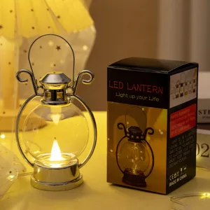 Lanterna LED decorativa vintage stile lampada a cherosene candela elettronica in regalo