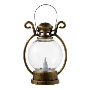 Lanterna LED in stile vintage con finitura in bronzo ed effetto luce di candela