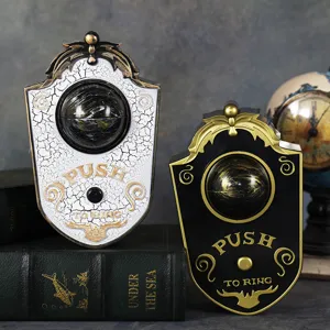 Timbre de Halloween vintage con ojo espeluznante luces LED y efectos de sonido party