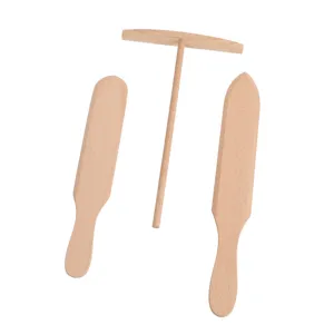 Wooden Crepe Spreader Set Pancake Rake Kitchen Tools for Home Baking and Cooking Use