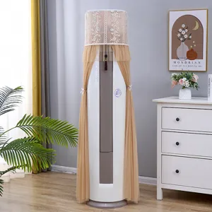 Cylindrical standing air conditioner cover lace embroidered dustproof living room decor