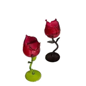 Französische romantische Rosenweinglas Kelch Sektglas elegante Rotweinglas Barware deco