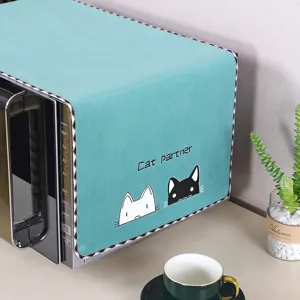 Copertura antipolvere microonde simpatico gatto modello tessuto protettivo forno