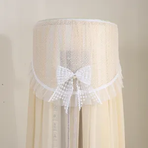 Copertura antipolvere per condizionatore cilindrico verticale in pizzo fiocco elegante