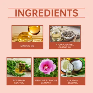 Detailed ingredients infographic showing natural hair care oils and plant extracts for soft hair.