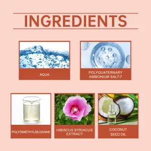 Wiieey kids hair care series detail image showing natural ingredients and active formula parameters.