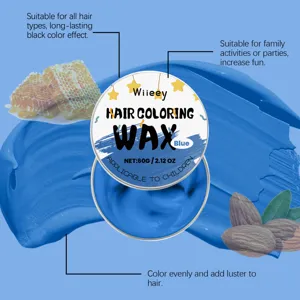 WIIEEY blaue Kinder Haarfärbewachs, 60g temporäre Haarstyling Creme für Kinder und Partykleidung.