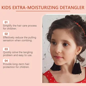 Kids extra-moisturizing detangler spray for smooth and easy daily hair care styling.