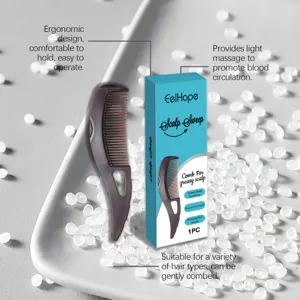 EELHOPE ergonomische hoofdhuid massagekam voor diepe reiniging en haarverzorging.