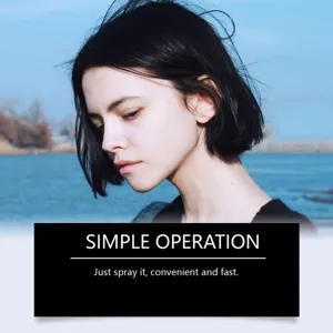 Temporäres schwarzes Haarspray Detail für einfache Anwendung und bequemes Styling.