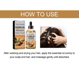 West Month Jojoba Oil moisturizing hair care essential oil for dry scalp and smooth repair.