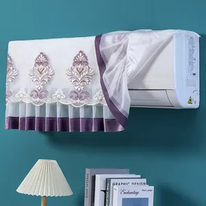 Lace air conditioner cover dustproof wall mounted AC protector decorative embroidery shield