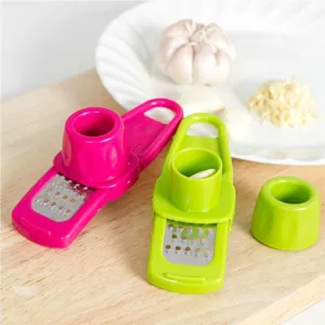 Household Multifunctional Manual Garlic Press Ginger Grinder Stainless Steel PP Kitchen Gadget Garlic Mincer Tool