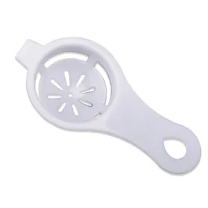 White plastic egg white separator kitchen tool for baking and cooking easy to use