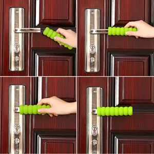 Green silicone door handle cover protective sleeve anti-collision door knob guard safety