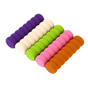 Multi-color sponge door handle covers, spiral anti-collision protective sleeves for home safety.