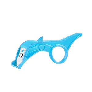 Blue plastic finger ring fruit peeler portable apple and orange peeling knife tool