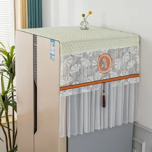 Fundas antipolvo acolchadas para frigorífico de encaje para lavadora decoración